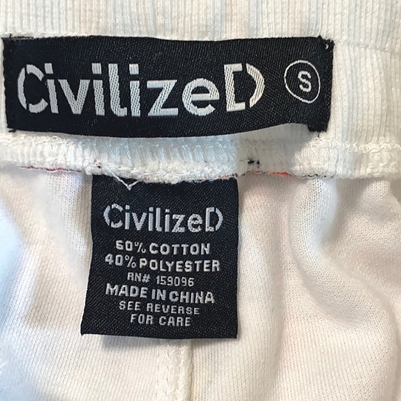Civilized Premium Quality Bulls Cigar Smoking Bear White Jogger Set Size S - Picture 7 of 10